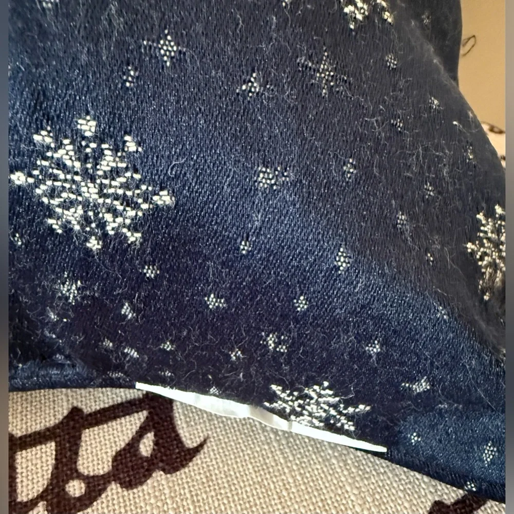 Cardinal Tapestry Pillow - Brown and Cream Decorative Bird Berries Winter